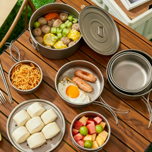 Portable Titanium Camping Cookset